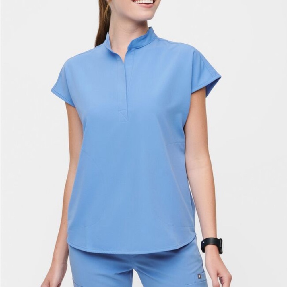 NWT Figs Ceil Blue Rafaela scrub top